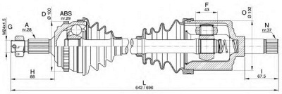 OPEN PARTS drs627400 -  Приводной вал
